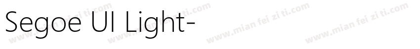 Segoe UI Light字体转换